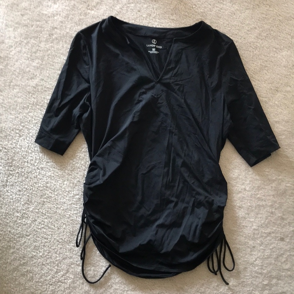Land’s End black rash guard swim shirt